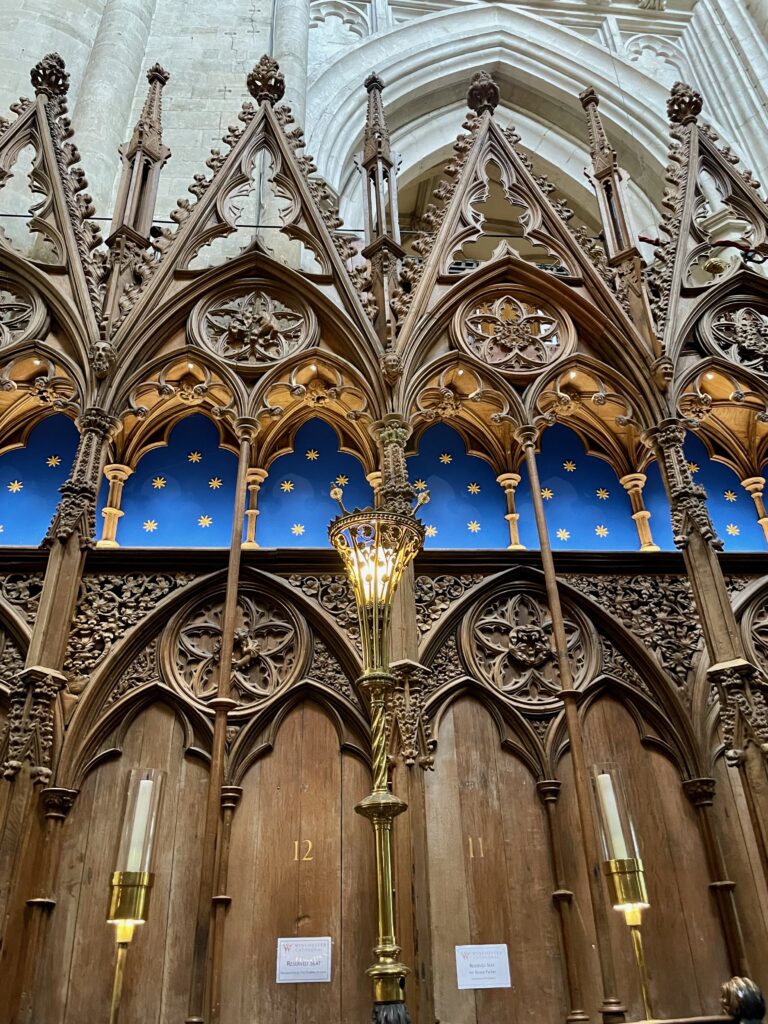 Choir stalls Winchester Cathedral Photo by JFPenn