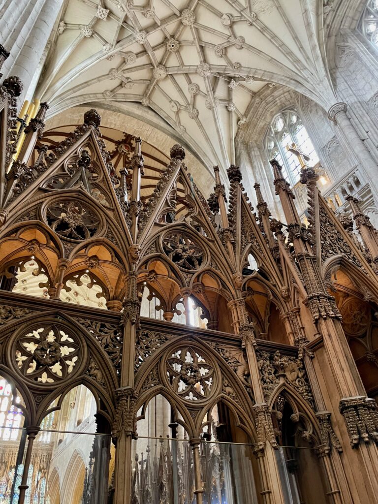 Detail of quire screen Winchester Cathedral Photo by JFPenn