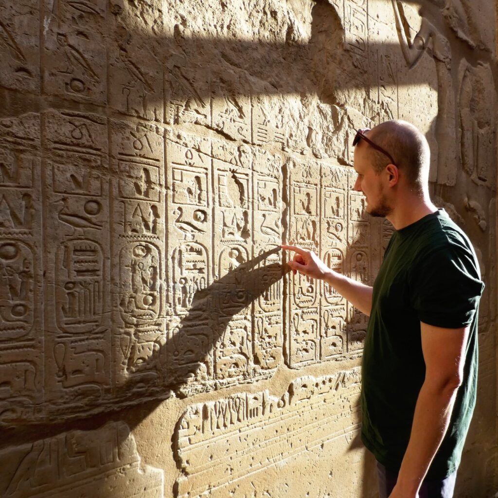 Thriller author Luke Richardson in Luxor, Egypt