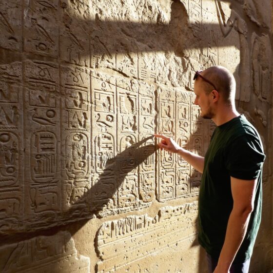 Thriller author Luke Richardson in Luxor, Egypt