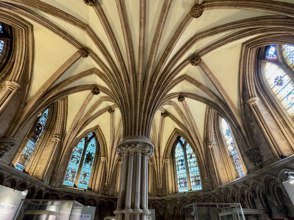 Chapter House vaulted ceiling Lichfield Cathedral Photo by JFPenn