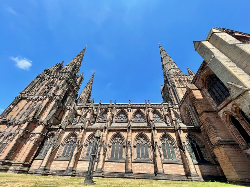 Lichfield Cathedral Three spires Photo by JFPenn
