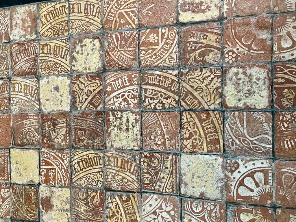 Medieval tiled floor Gloucester cathedral Photo by JFPenn