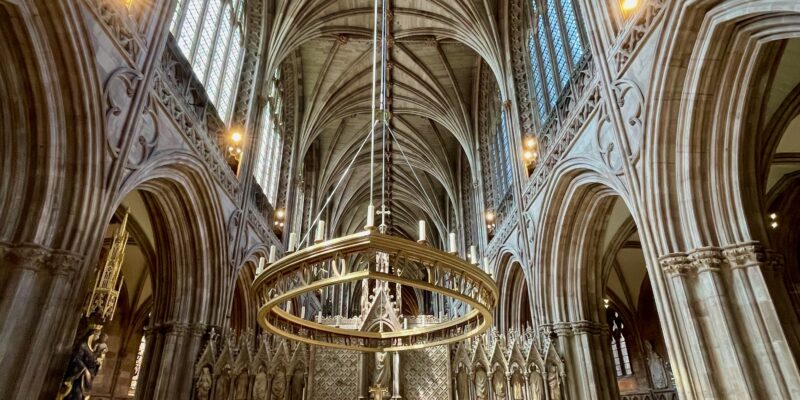 Shrine of St Chad looking towards altar Lichfield Cathedral Photo by JFPenn