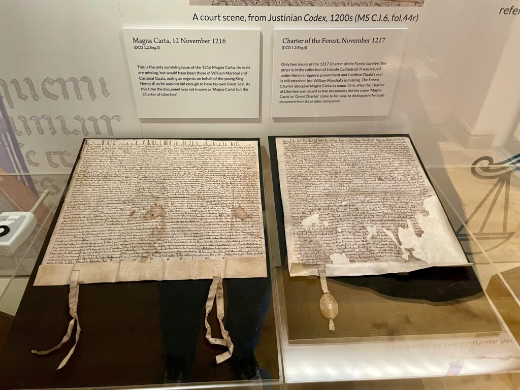 Magna Carta and Charter of the Forest Durham Cathedral Photo by JFPenn