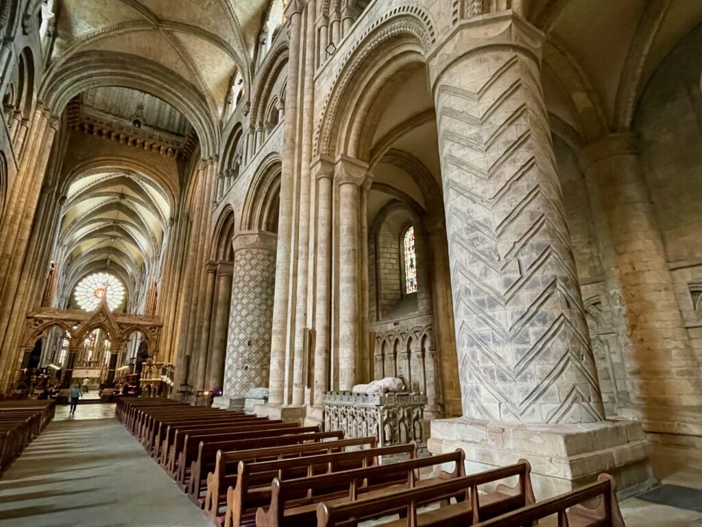 Nave columns Durham Cathedral Photo by JFPenn