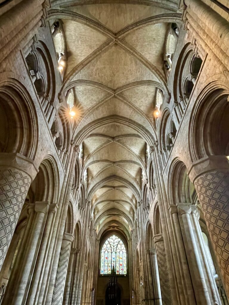 Nave vaulted ceiling Durham Cathedral Photo by JFPenn