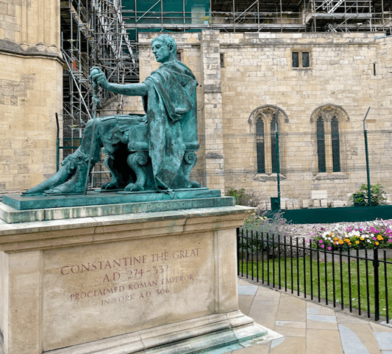 Roman Emperor Constantine statue York Minster Photo by JFPenn