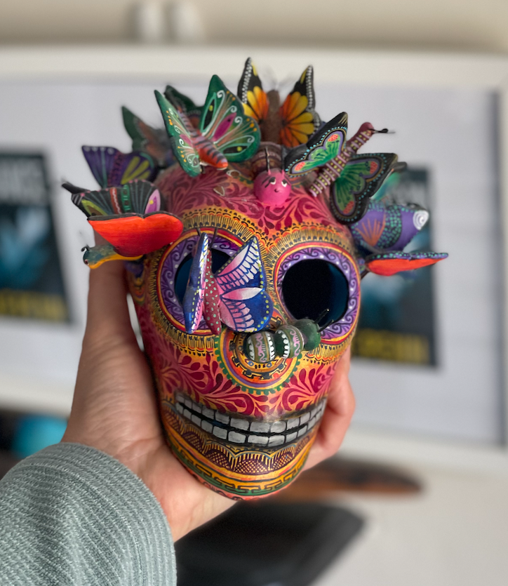 My sugar skull puchased in Austin Texas