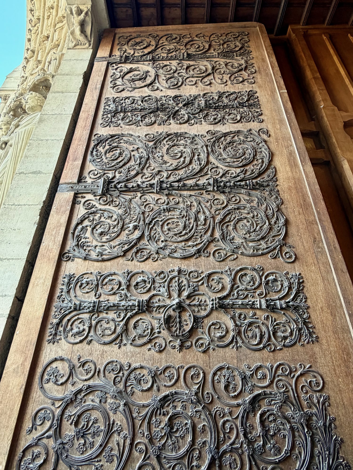 Ironwork on the doors, Notre-Dame de Paris. Photo by JFPenn