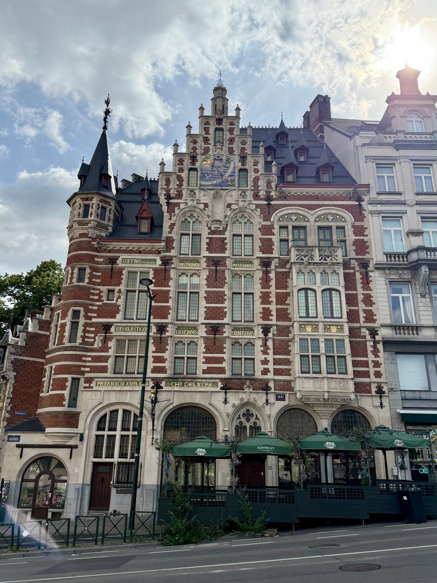 The old Pharmacie Anglaise Delacre building, Coudenberg, Brussels. Photo by JFPenn