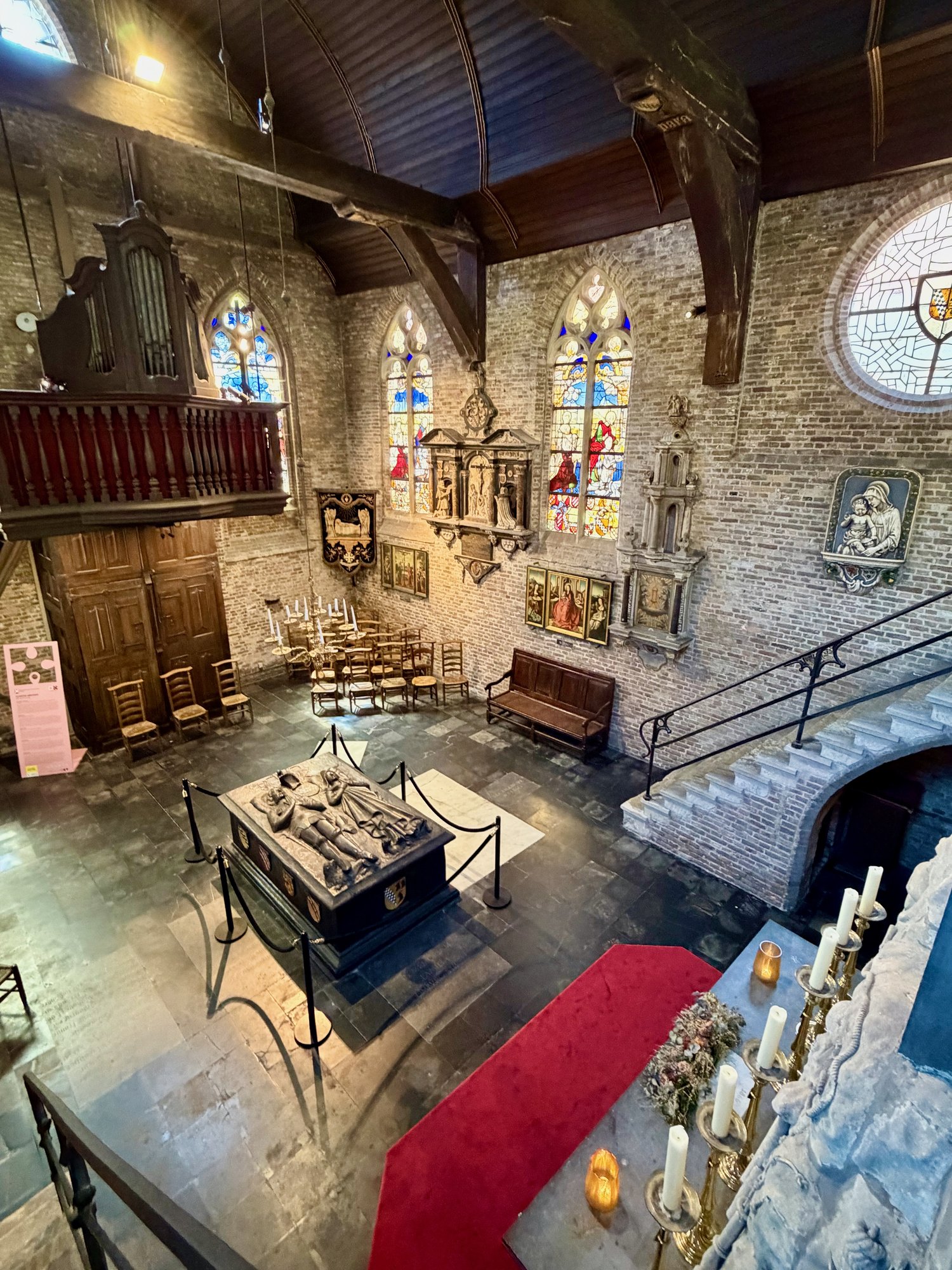 The tomb of Anselm Adornes and Margareta van der Banck, Jeruzalemkerk, Bruges. Photo by JFPenn